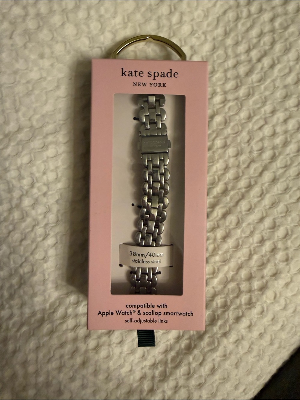 kate spade Stainless Steel Linked Watch Band in Silver